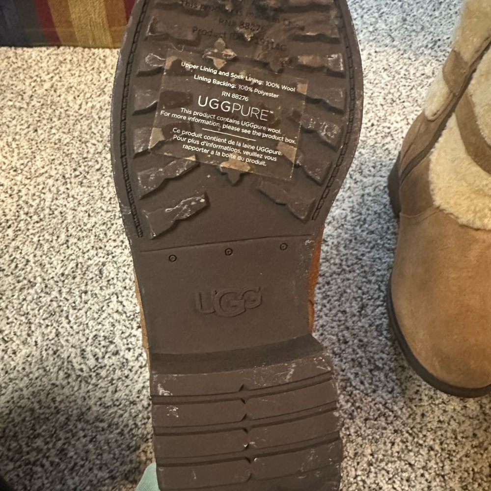 UGG Tan Shearling-Lined Boots - Picture 3 of 4